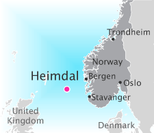 Карта расположения нефтегазового месторождения Heimdal